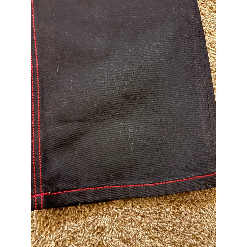 NWT Y2K Affliction Wide Leg Wings Black Red Baggy Jeans Mens Size 31 MSRP $128 - Picture 3 of 15